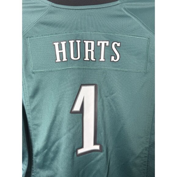 Philadelphia Eagles Jalen Hurts #1 Midnight Green Jersey EUC Size Large - Picture 8 of 12